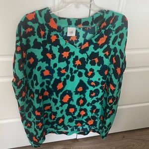 CAbi #5023 Women’s Rita Top, animal print, size small